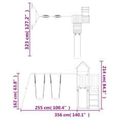 Vidaxl Dětské hřiště na zahradu masivní dřevo douglasky
