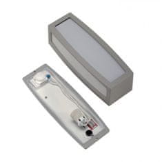 SLV BIG WHITE MERIDIAN BOX, venkovní nástěnné svítidlo, TC-(D,H,T,Q)SE, IP54, stříbrošedé, max. 20 W, se senzorem 230084