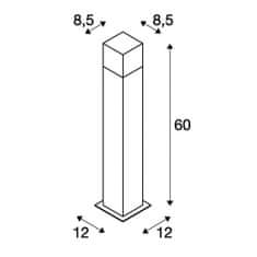 SLV BIG WHITE GRAFIT 60, venkovní stojací lampa, TC-DSE, IP44, antracit, úsporná žárovka, D/Š/V 12/12/60 cm, max. 11 W 231225