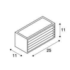 SLV BIG WHITE BOX-L, venkovní nástěnné svítidlo, TC-(D,H,T,Q)SE, IP44, hranaté, bílé, max. 18 W 232491