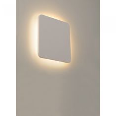 SLV BIG WHITE PLASTRA SQUARE, nástěnné svítidlo, pásek LED, 3000K, hranaté, bílá sádra, max. 10,8 W 148019