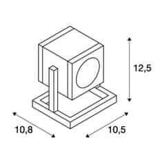 SLV BIG WHITE CUBIX 1, venkovní stojací lampa, jedna žárovka, QPAR51, IP44, hranatá, antracit, úsporná žárovka, max. 25 W 132835