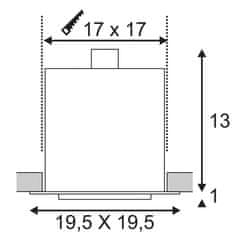 SLV BIG WHITE KADUX 1, vestavné svítidlo, jedna žárovka, QPAR111, hranaté, bílé matné, max. 75 W 115541