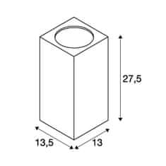 SLV BIG WHITE BIG THEO, venkovní nástěnné svítidlo, QPAR111, IP44, hranaté, up/down, antracit, max. 150 W 229575