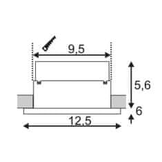 SLV BIG WHITE P-LIGHT, vestavné svítidlo, LED, 6000K, kulaté, bílé, 5W 240006