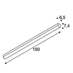 SLV BIG WHITE BENA, stropní svítidlo, LED, 3000K, bílé, d/š/v 150/6,5/7,4 cm 631339