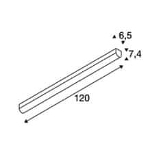 SLV BIG WHITE BENA, stropní svítidlo, LED, 3000K, bílé, d/š/v 120/6,5/7,4 cm 631337