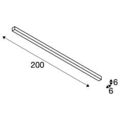 SLV BIG WHITE Q-LINE CL LED vnitřní stropní nástavbové svítidlo, 2m, BAP, bílá, 3000K 1000691