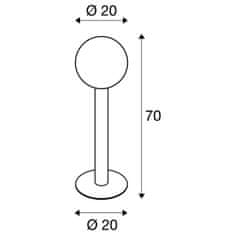 SLV BIG WHITE GLOO PURE 70 Pole venkovní stojací svítidlo, E27, antracit, IP44 1002001