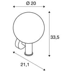 SLV BIG WHITE GLOO PURE WL venkovní nástěnné nástavbové svítidlo, E27, antracit, IP44 1002002