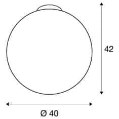 SLV BIG WHITE ROTOBALL 40 CL vnitřní stropní nástavbové svítidlo, E27, bílá, max. 24W 1002052