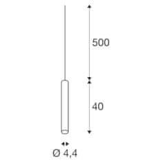 SLV BIG WHITE FITU PD E27 vnitřní závěsné svítidlo bílé 5m kabel s otevřeným koncem 1002562