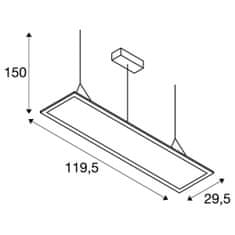 SLV BIG WHITE I-PENDANT PRO DALI Indoor, závěsné LED svítidlo UGR a lt;19, šedé, 4000K 1003051