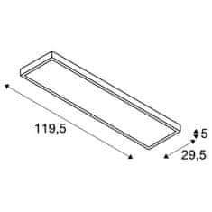 SLV BIG WHITE PANEL DALI Indoor, stropní LED svítidlo 1200x300 mm, bílé, 4000K 1003053