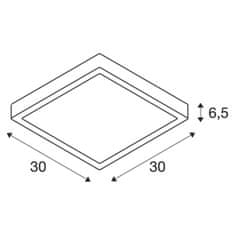 SLV BIG WHITE AINOS SQUARE Outdoor, nástěnné a stropní LED svítidlo, bílé, spínač CCT 3000/4000K 1003449