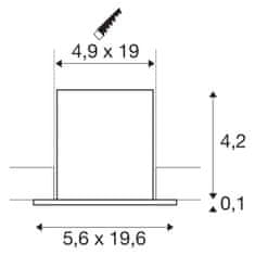 SLV BIG WHITE MILANDOS 6 stropní zápustné svítidlo černé 2700 K 45° 1005415