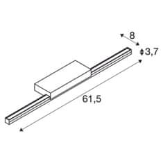 SLV BIG WHITE GLENOS 60 vnitřní LED svítidlo pro zrcadla šedé CCT přepínač 3000/4000K 1003508