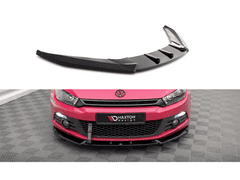 Maxton Design spoiler pod přední nárazník ver.3 pro Volkswagen Scirocco Mk3, černý lesklý plast ABS