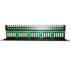 XtendLan Patch panel telefonní, 1U/19", 25 portů, osazený cat.3