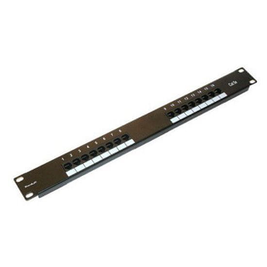 XtendLan Patch panel 19", 16 portů, RJ-45, Cat5e