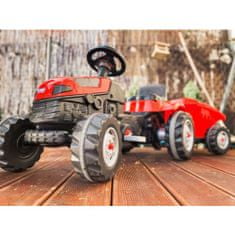 WOOPIE WOOPIE Šlapací traktor Farmer GoTrac MAXI s Silent Wheels Trailer