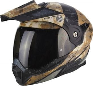 SCORPION Moto přilba ADX-1 BATTLEFLAGE sand grey