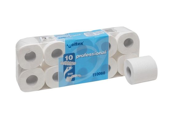 Celtex Toaletní papír Professional 2vrstvy 200 útržků bílý - 10ks
