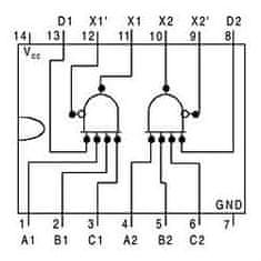 HADEX 7460 2x 4vstup. expander, DIL14 /MH7460,MH5460,MH5460S,MH7460S/
