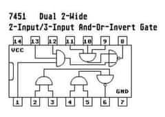 HADEX 7451 dvojitý poz.logický člen AND-OR-INVERT, DIL14 /MH7451,MH5451S/