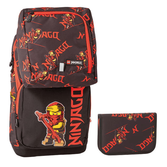 LEGO Bags Ninjago Red Optimo - školní batoh, 3 dílný set