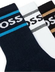 Hugo Boss 3 PACK - pánské ponožky BOSS 50469371-967 (Velikost 39-42)