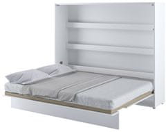 CASARREDO Výklopná postel 160 REBECCA bílá lesk/bílá mat