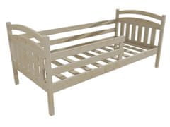 eoshop Dětská postel NATÁLIE se zábranou "DP 015" (Barva dřeva: surové dřevo, Rozměr: 80 x 200 cm)