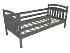 eoshop Dětská postel NATÁLIE se zábranou "DP 015" (Barva dřeva: barva šedá, Rozměr: 80 x 200 cm)