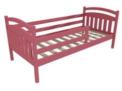eoshop Dětská postel NATÁLIE se zábranou "DP 015" (Barva dřeva: barva růžová, Rozměr: 80 x 200 cm)