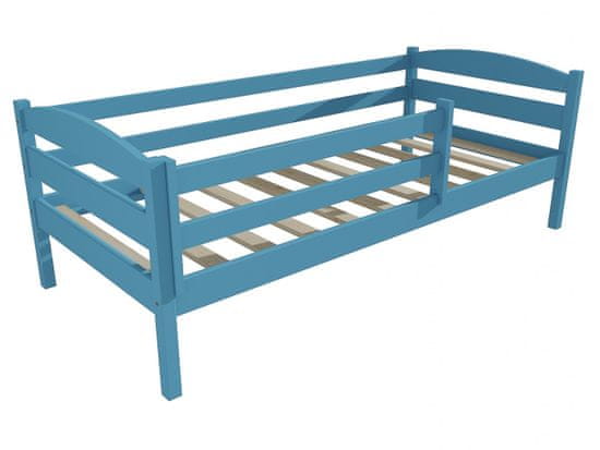 eoshop Dětská postel KAROLÍNA se zábranou "DP 020" (Barva dřeva: barva modrá, Rozměr: 90 x 200 cm)