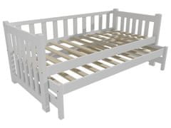 eoshop Dětská postel s výsuvnou přistýlkou ONDŘEJ "DPV 002" (Barva dřeva: barva bílá, Rozměr: 90 x 180 cm)