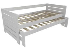 eoshop Dětská postel s výsuvnou přistýlkou ŠTĚPÁN "DPV 011" (Barva dřeva: barva bílá, Rozměr: 90 x 180 cm)
