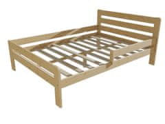 eoshop Dětská postel se zábranou VMK001C KIDS (Barva dřeva: bezbarvý lak, Rozměr: 120 x 200 cm)