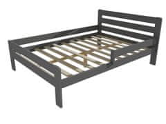 eoshop Dětská postel se zábranou VMK001C KIDS (Barva dřeva: barva šedá, Rozměr: 120 x 200 cm)