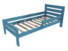 eoshop Dětská postel se zábranou VMK001C KIDS (Barva dřeva: barva modrá, Rozměr: 70 x 160 cm)
