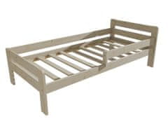 eoshop Dětská postel se zábranou VMK002C KIDS (Barva dřeva: surové dřevo, Rozměr: 100 x 200 cm)