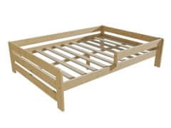 eoshop Dětská postel se zábranou VMK003D KIDS (Barva dřeva: bezbarvý lak, Rozměr: 100 x 200 cm)