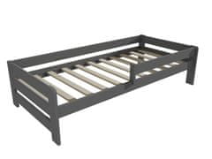 eoshop Dětská postel se zábranou VMK003D KIDS (Barva dřeva: barva šedá, Rozměr: 70 x 160 cm)