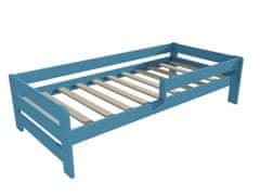 eoshop Dětská postel se zábranou VMK003D KIDS (Barva dřeva: barva modrá, Rozměr: 70 x 160 cm)