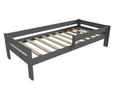 eoshop Dětská postel se zábranou VMK006C KIDS (Barva dřeva: barva šedá, Rozměr: 70 x 160 cm)