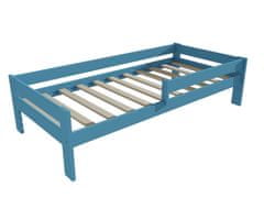 eoshop Dětská postel se zábranou VMK006C KIDS (Barva dřeva: barva modrá, Rozměr: 70 x 160 cm)