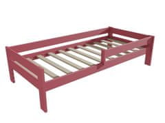 eoshop Dětská postel se zábranou VMK006C KIDS (Barva dřeva: barva růžová, Rozměr: 70 x 160 cm)