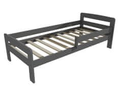 eoshop Dětská postel se zábranou VMK008C KIDS (Barva dřeva: barva šedá, Rozměr: 80 x 160 cm)