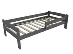 eoshop Dětská postel se zábranou VMK009C KIDS (Barva dřeva: barva šedá, Rozměr: 70 x 160 cm)